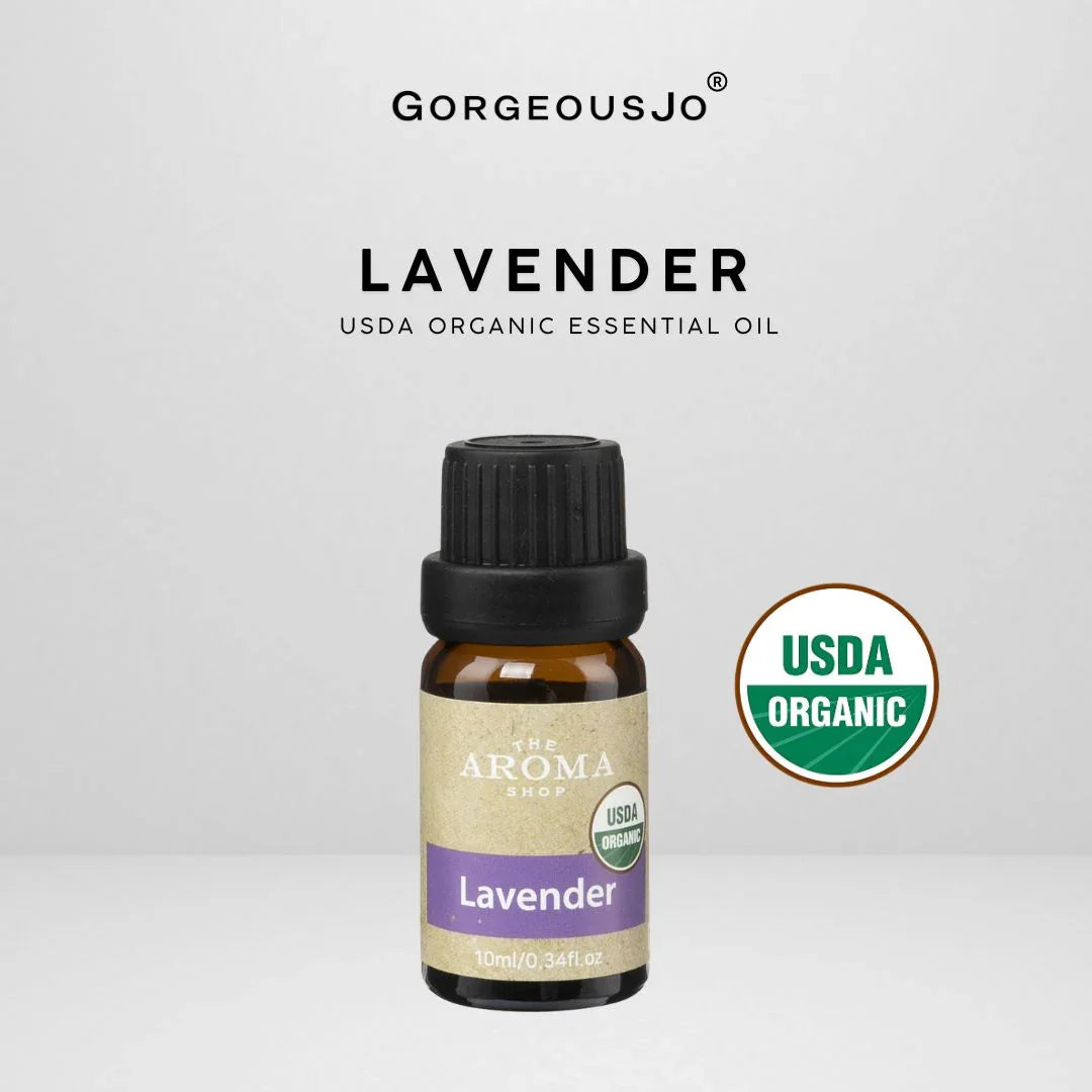 Organic lavender essential oil 10ml bottle - USDA certified pure aromatherapy oil