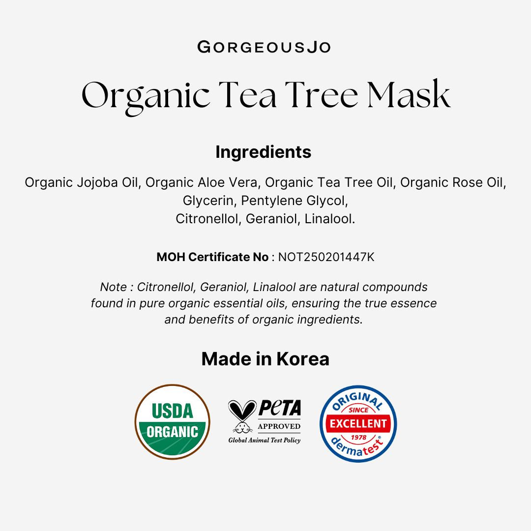 The Aroma Shop Organic Tea Tree Essence Mask Pack (5 Pieces)