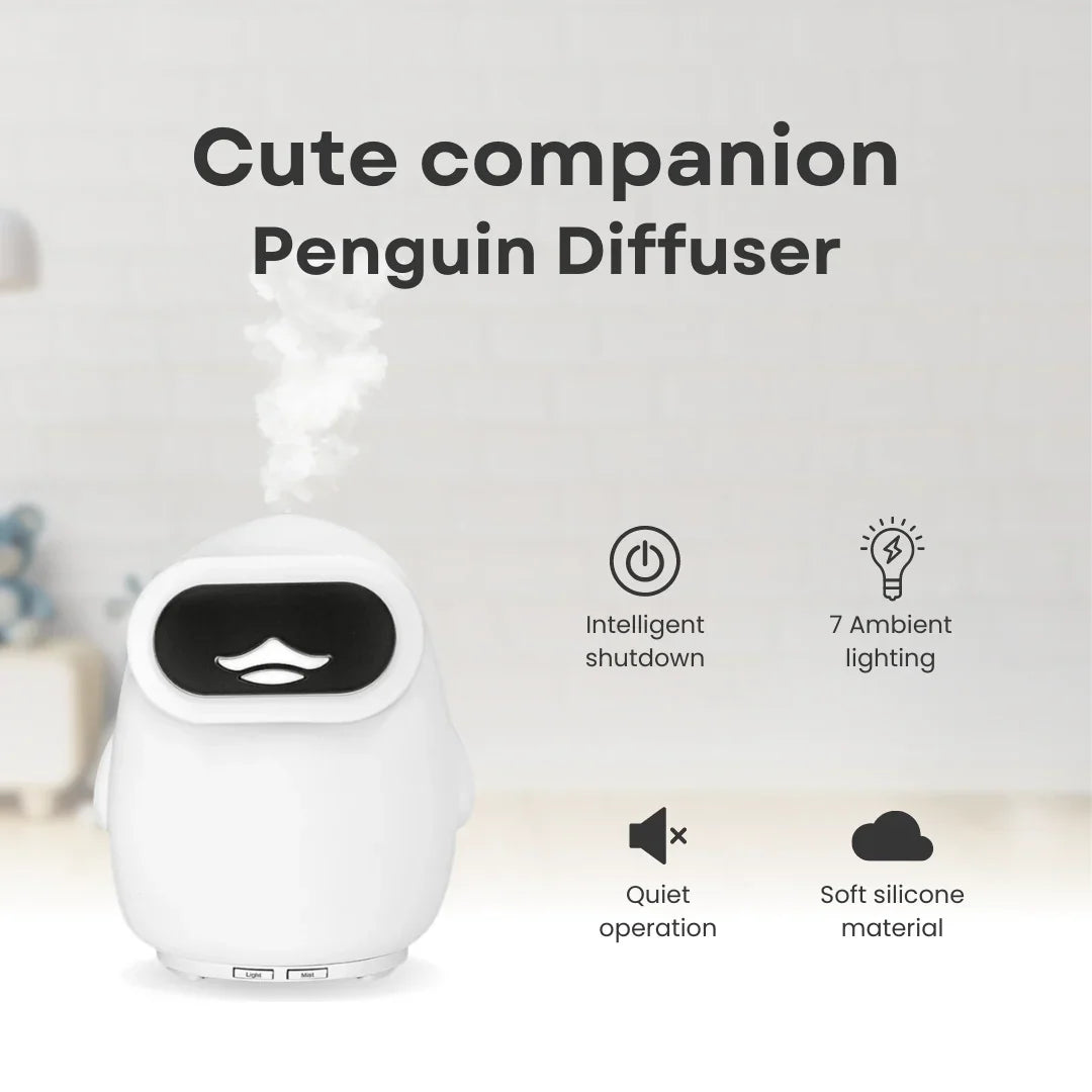 Penguin aromatherapy diffuser - adorable LED light design