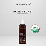 Gorgeousjo Rose Secret USDA Organic Mist bottle on a white background